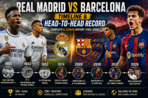 Real Madrid vs Barcelona Timeline & Head-to-Head Record