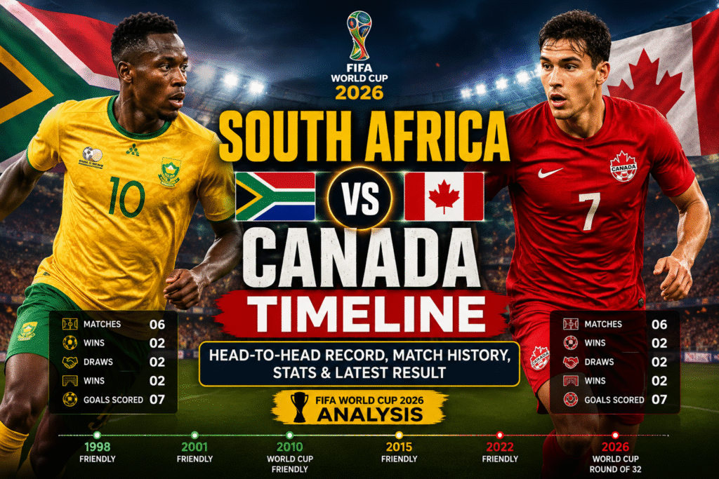 South Africa vs Canada Timeline