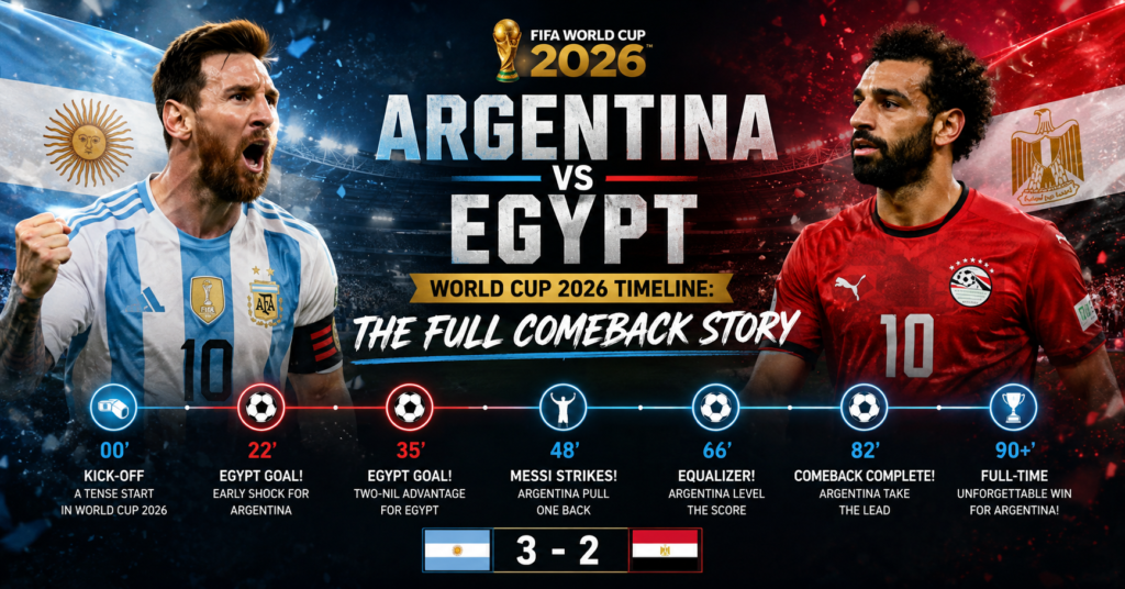 Argentina vs Egypt World Cup 2026 Timeline The Full Comeback Story