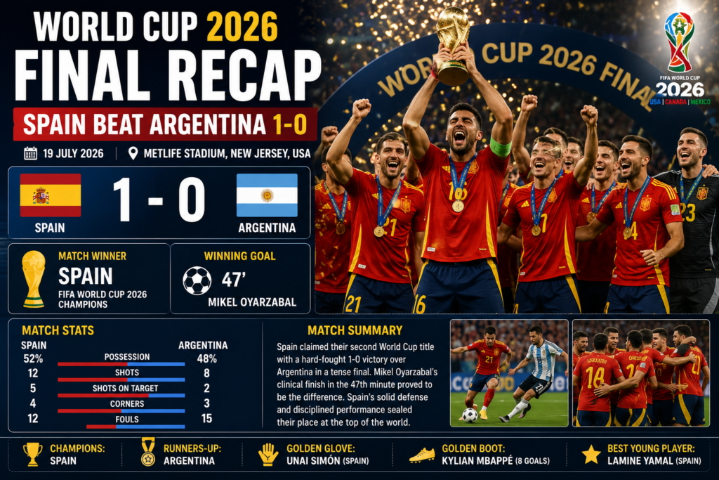 World Cup 2026 Final Recap Spain Beat Argentina 1-0