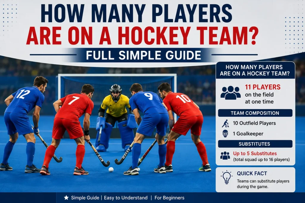 How Many Players Are on a Hockey Team? Full Simple Guide
