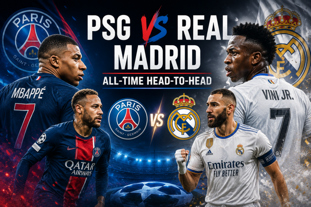 PSG vs Real Madrid All-Time Head-to-Head