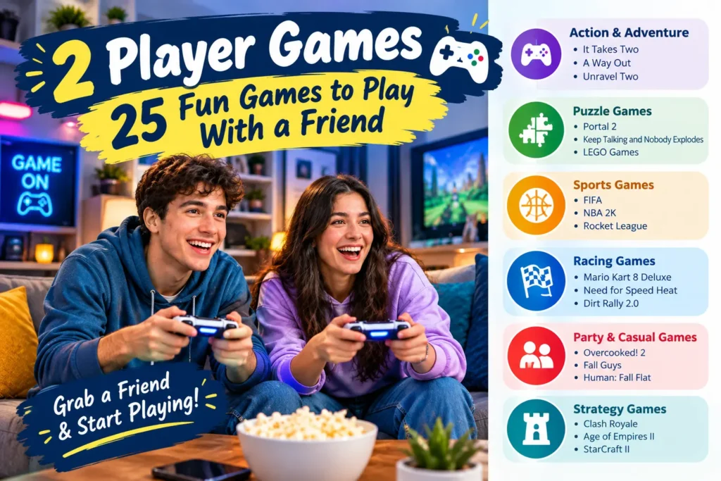 2 Player Games: 25 Fun Games to Play With a Friend