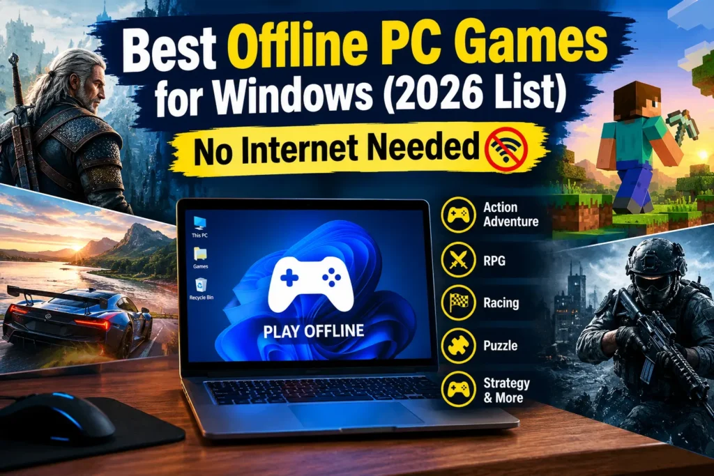 Best Offline PC Games for Windows (2026 List) – No Internet Needed