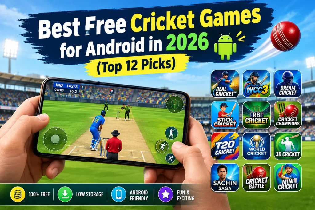 Best Free Cricket Games for Android in 2026 (Top 12 Picks)