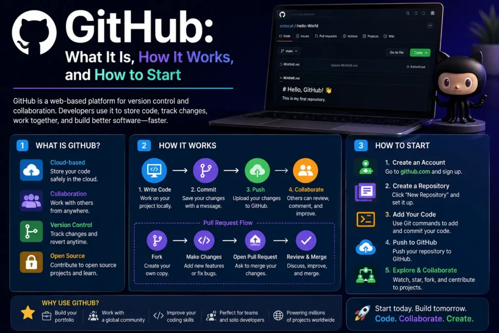 GitHub: What It Is, How It Works, and How to Start GitHub: What It Is, How It Works, and How to Start