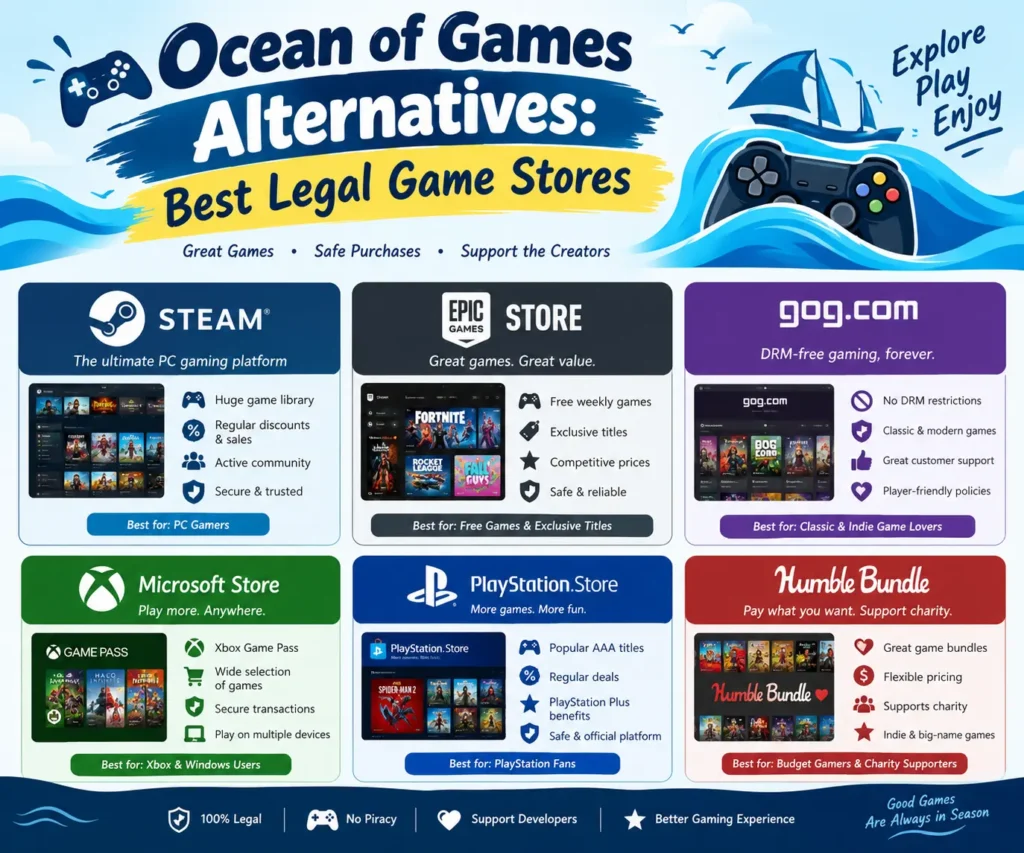 Ocean of Games Alternatives: Best Legal Game Stores